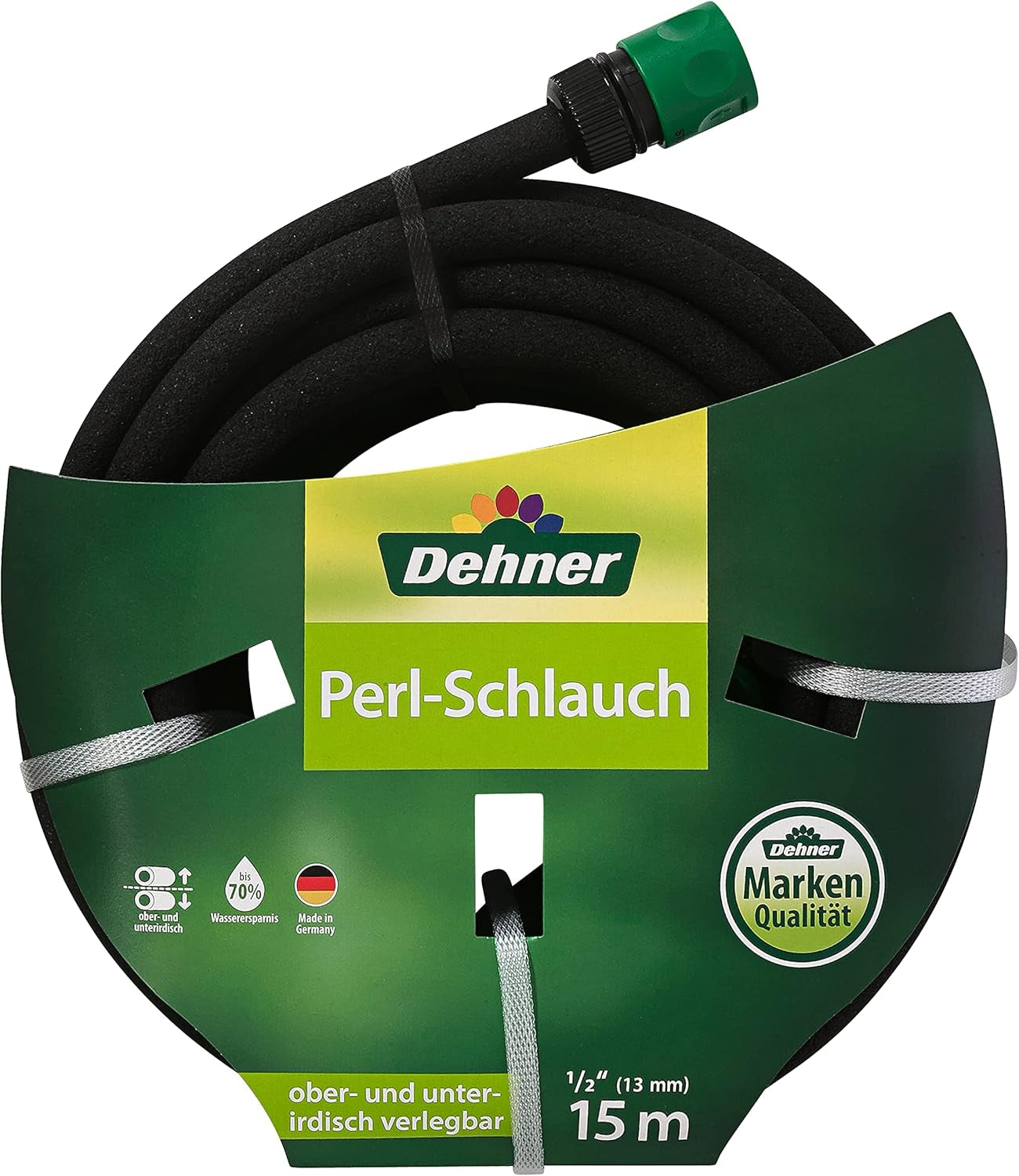 Dehner bevattningsslang, 15 m längd, 1/2 tum, svart