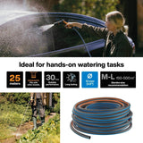 Fiskars ML Trädgårdsslang X-serien Handbevattningsvattenslang 13mm (1/2"), Längd: 25m, Universalanslutning, UV-skydd, Frostskydd, Vridsäker, Blå, 1076045