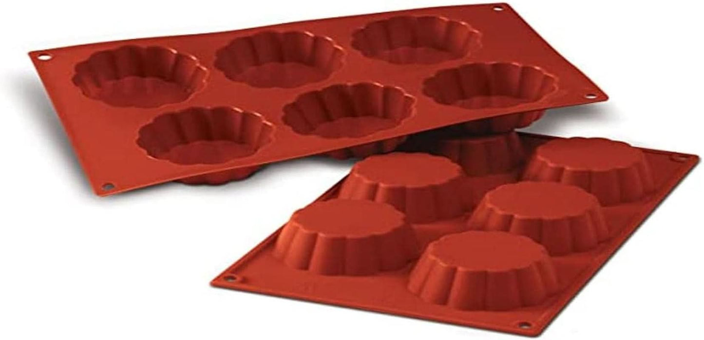 Silikomart Baking Form, 20.035.00.0060 SF 035, "SF 035 Briochette Cannellata" Kitchen Naty Shop Putin Deep