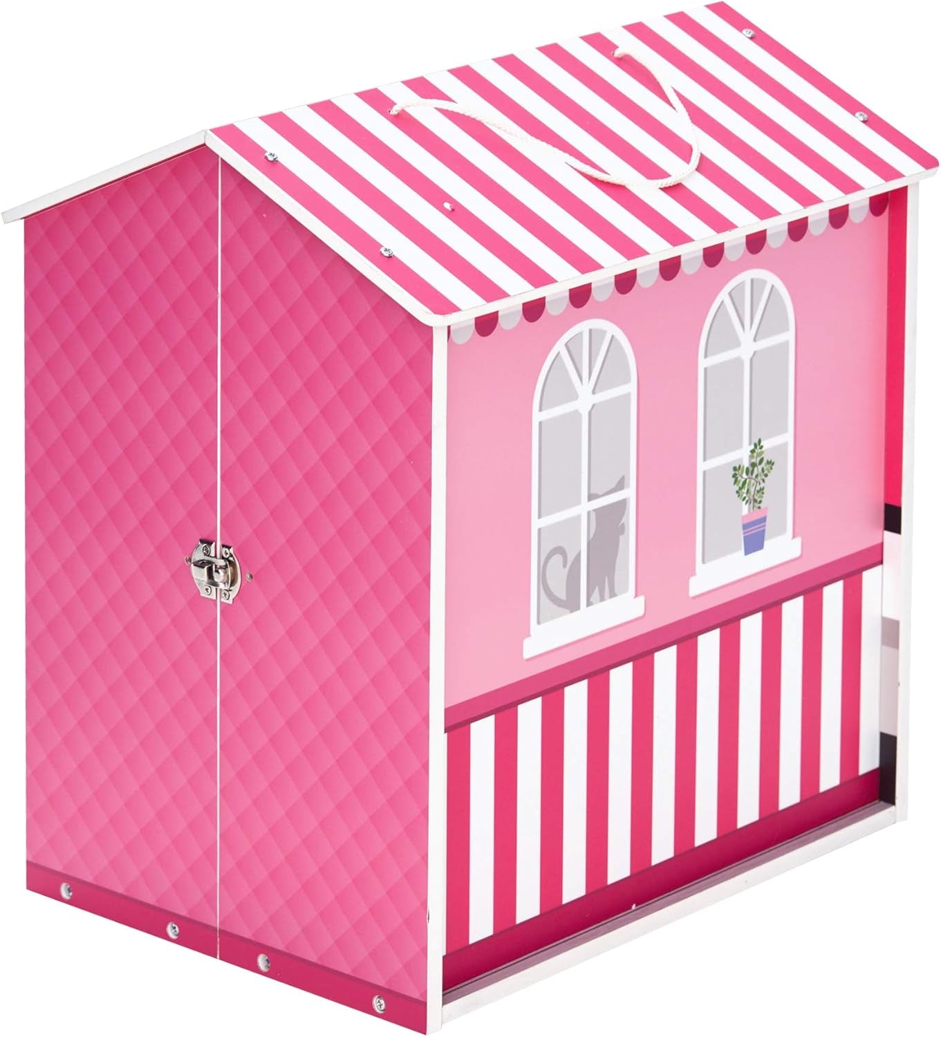 Teamson Kids - Dreamland City Café Dollhouse 30cm - Rosa/Vit/Svart