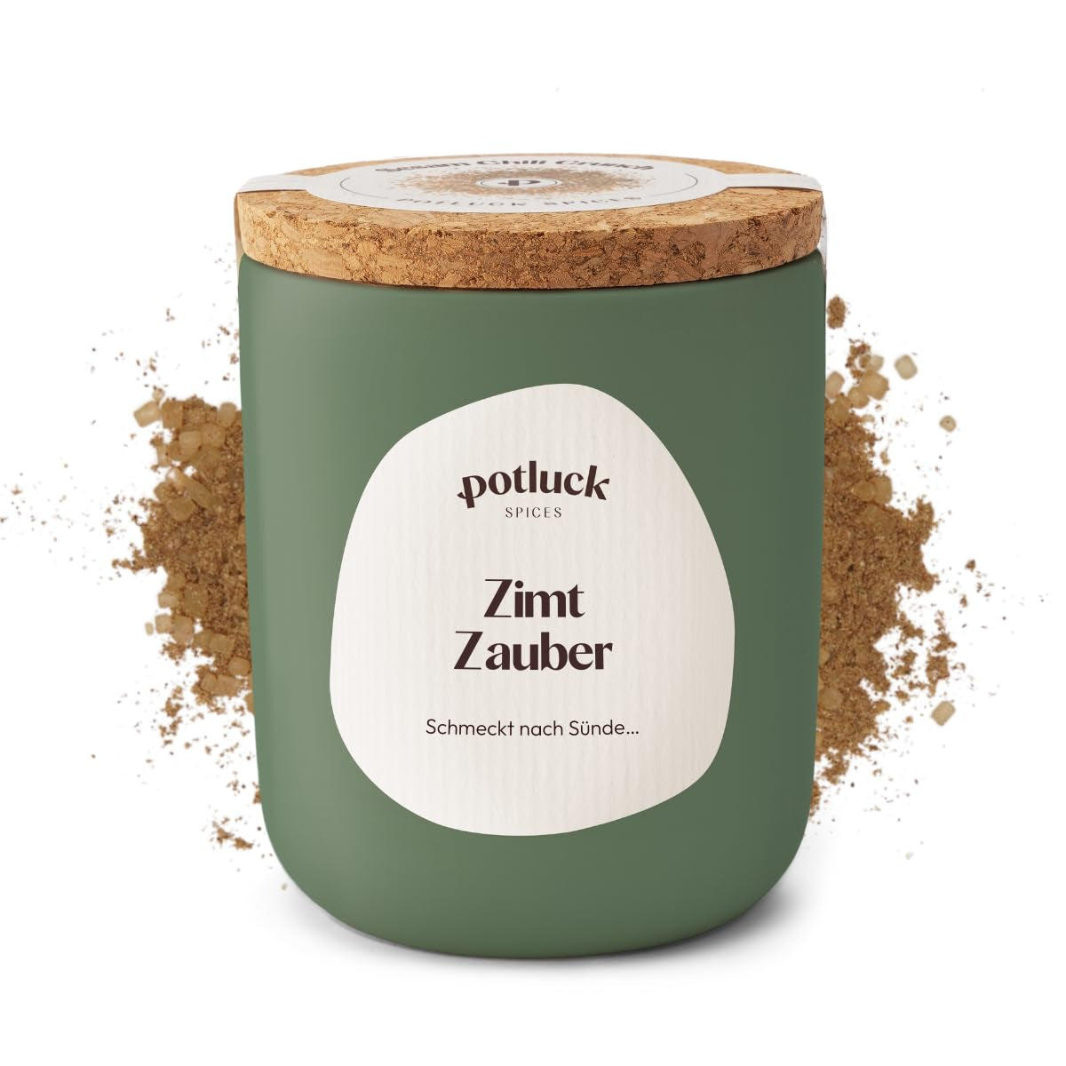 Potluck | Zimt Zauber | Würzmischung im Keramiktopf | 90g | Vegansk, glutenfri och med naturliga ingredienser