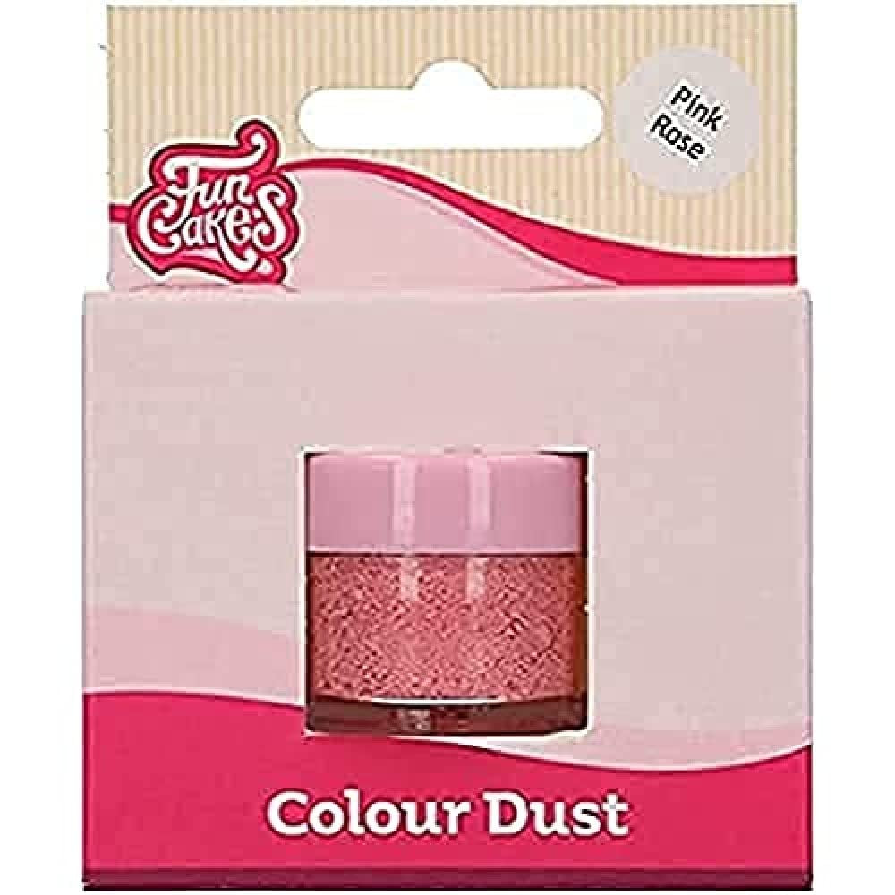 Funcakes Color Dust Pink Rose: Livsmedelsfärgpulver, för att dekorera tårtor, Halal-certifierat