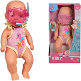 Simba 105030172 - Nyfödd babybaddocka, vinyldocka i baddräkt med simglasögon, 30 cm, docka, ålder 3+ Dockor Naty Shop