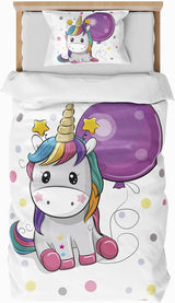 Sängkläder för barn, olika storlekar och olika animerade karaktärer Sängkläder - barn Naty Shop Unicorn (modell 2) 100X135Cm+40X60Cm