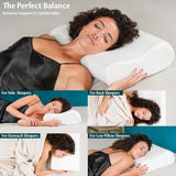 Nackstöd Höjdjusterbar Memory Foam Kudde Ortopedisk och Ergonomisk Sängkudde Nackesmärtlindring Kudde Nackstöd och Anti Snarkning Tvättbara Polyes. Keps Cervikala ortopediska kuddar Naty Shop