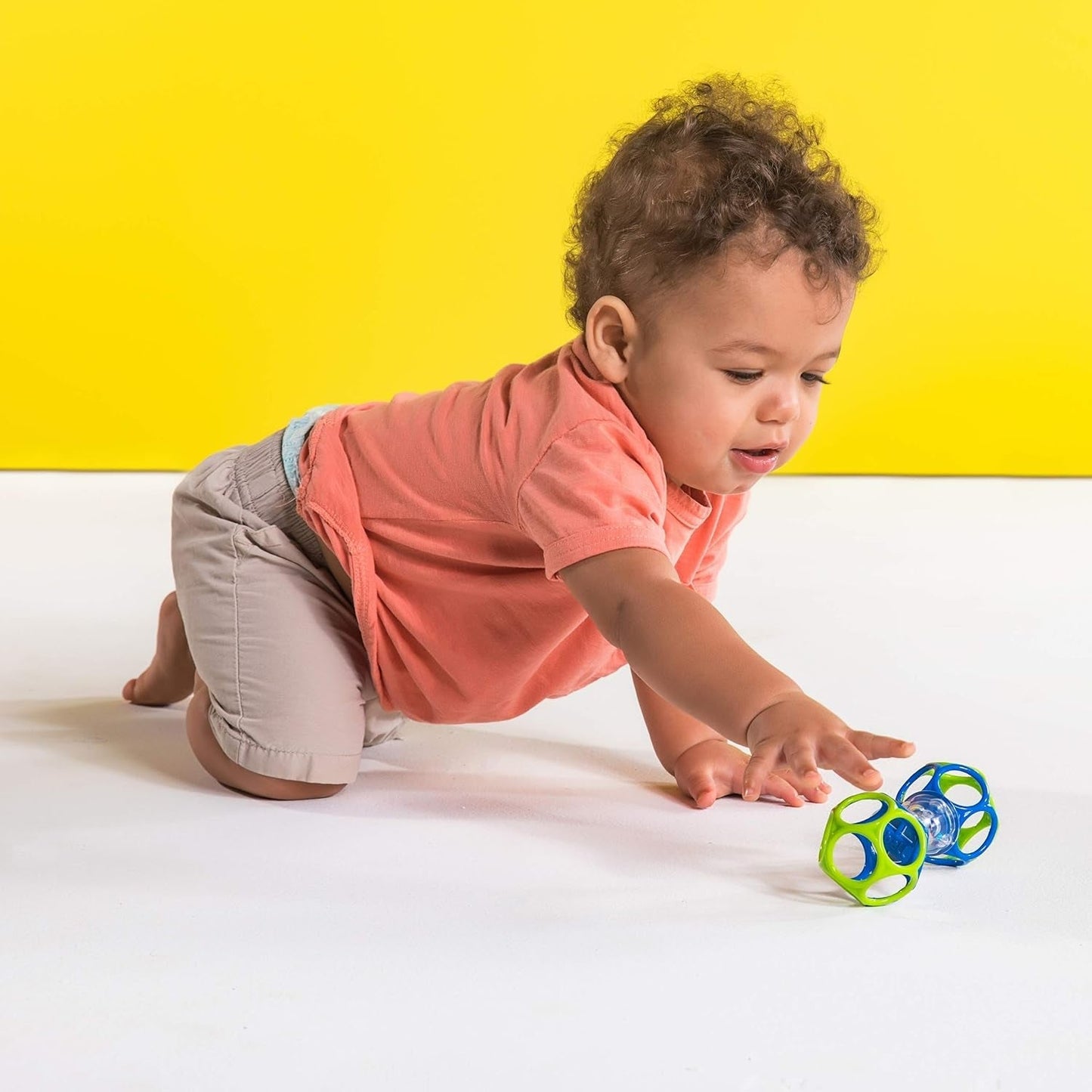 Fehn Octopus Activity Toy - Baby Motor Skills Leksak för barnvagnar och ljusa starter, Oball, Rattle Toy med gripbollar för promenader, Interactive Baby Toy Bebe Toys Naty Shop