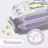 Millis Bamboo Baby Sensitive våtservetter för ömtålig babyhud - 5 x 60 stycken - Naturlig, skonsam och hållbar rengöring - Biologiskt nedbrytbara babyservetter, plastfria och alkoholfria