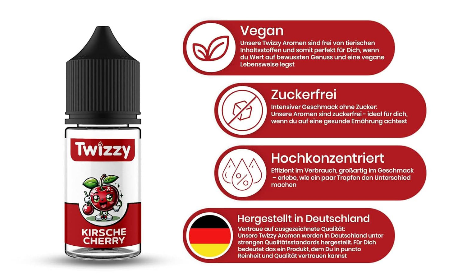 Twizzy, koncentrerad körsbärssmak, 30 ml Aromas Naty Shop