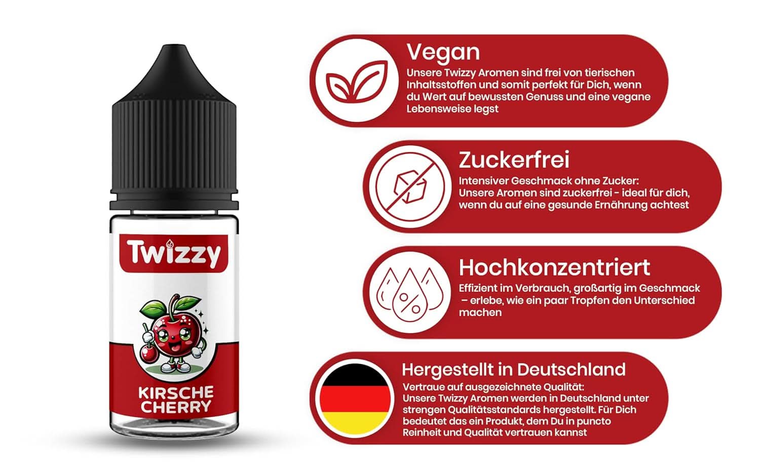 Twizzy, koncentrerad körsbärssmak, 30 ml Aromas Naty Shop