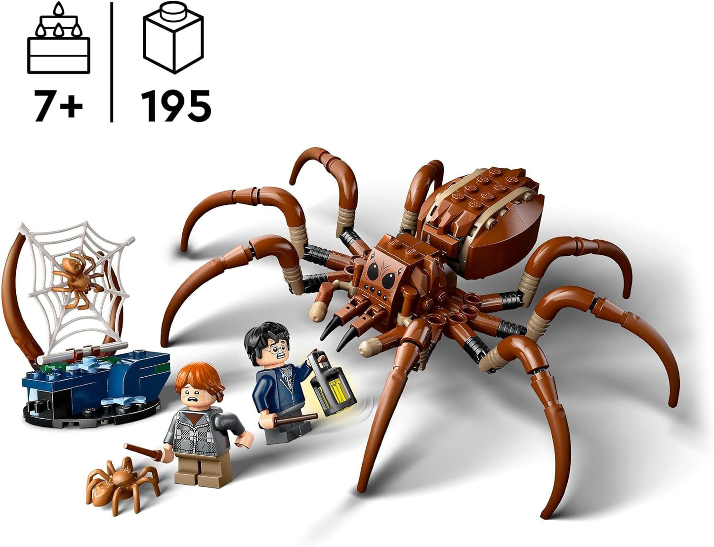 LEGO Harry Potter Aragog i den förbjudna skogen, Spider Fantasy-lekset, mytisk varelse, 2 minifigurer, magisk present till pojkar, flickor och fans i åldern 7+ 76434 Byggset Besuche den LEGO-Store