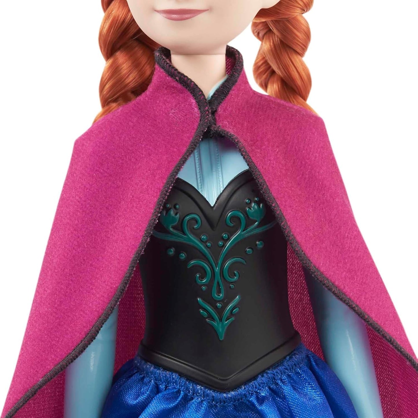 Mattel Disney Princess Anna docka, Ice Queen docka, kammat hår, mobil, i resedräkt, löstagbar cape, Disney presenter, 3 år gammal leksak, HLW49 Naty Shop Dolls