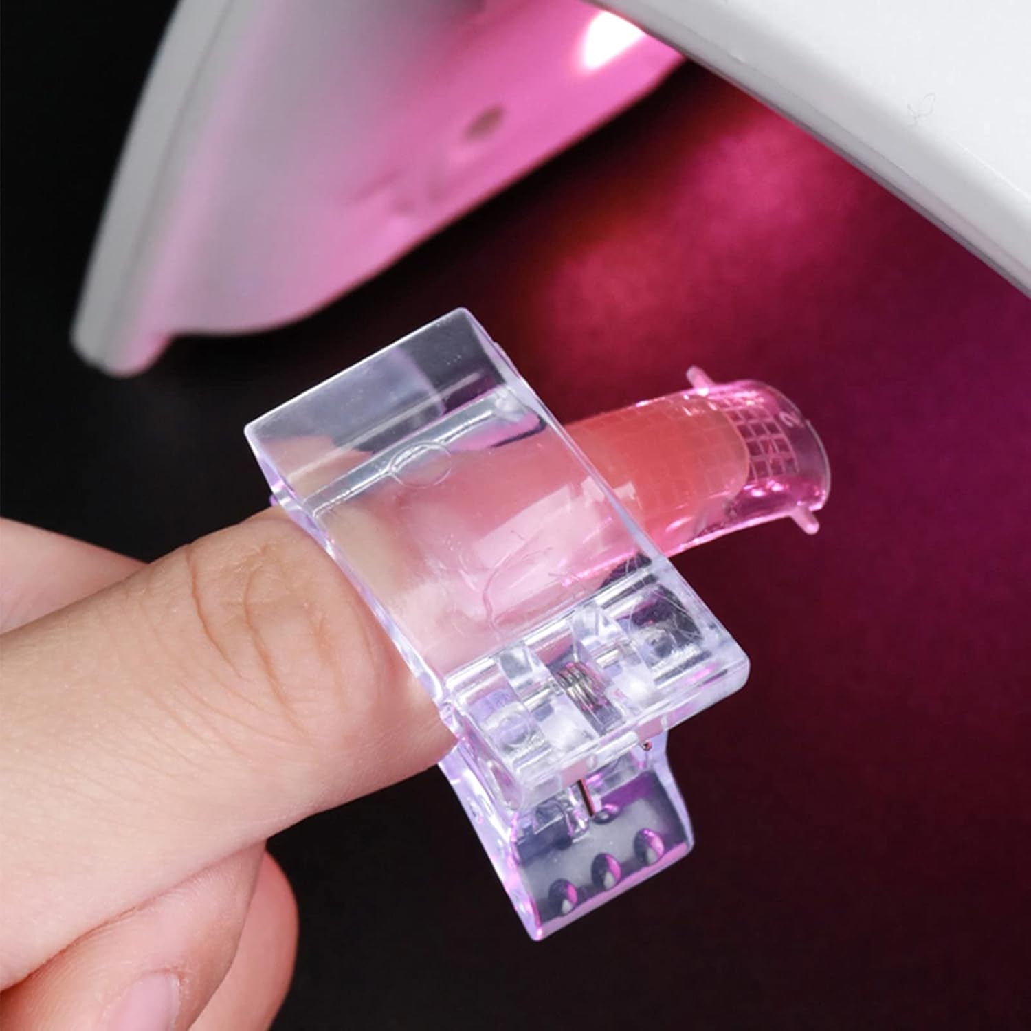Nagelklämmor, manikyrklämmor, klara nagelklämmor, klara polygelklämmor, snabbbyggda nagelförlängningar, gelassistent, 10 st