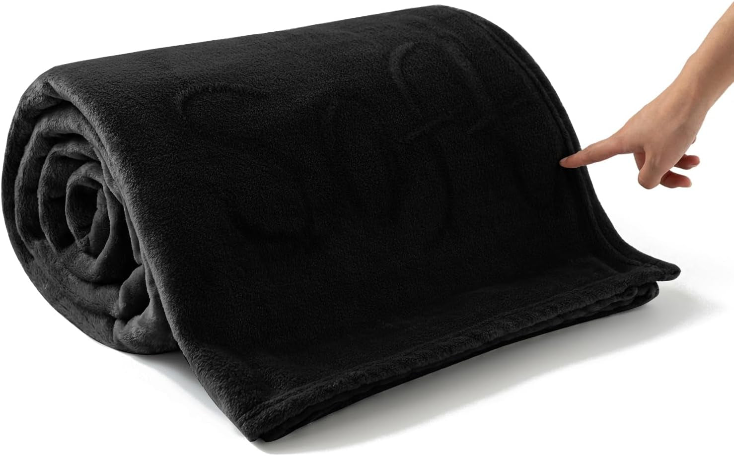 Mysig filt Fluffig fleecefilt 130 X 150 cm Sängfiltar Sofffilt Stora mjuka filtar och slänger för vuxna Soffdukar Varma Maskintvättbara Svarta Sängar och filtar God natt