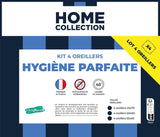 Bleu Câlin Home Collection Set med 4 kuddar Cliniguard Anti-Mite White 60X60 Cm Standardkuddar Naty Shop