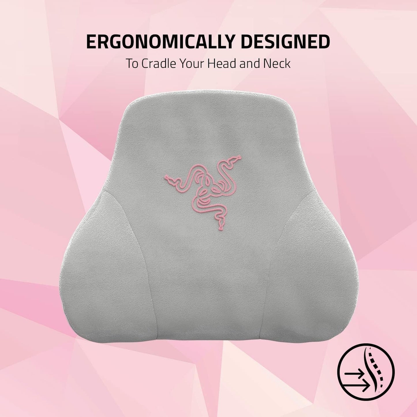 Razer Head Cushion - Nack- och huvudkudde för spelstolar (ergonomisk design, memory foam, mjukt svart sammetsöverdrag) Quartz Naty Shop Standardkuddar