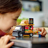 LEGO City Burger Truck Byggset med leksaksbil för 5-åringar, Food Truck minifigur och tillbehör, rolig present till pojkar och flickor 60404 Byggset Besuche den LEGO-Store