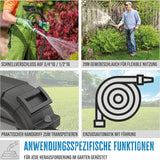 Automatisk slangupprullare Güde 20-2-2 1/2 (för väggmontage, 180° rotation, 20 m slang, vattenspray, väggfäste, automatisk indragning, indragningsstopp, transporthandtag, 2 snabbkopplingar)