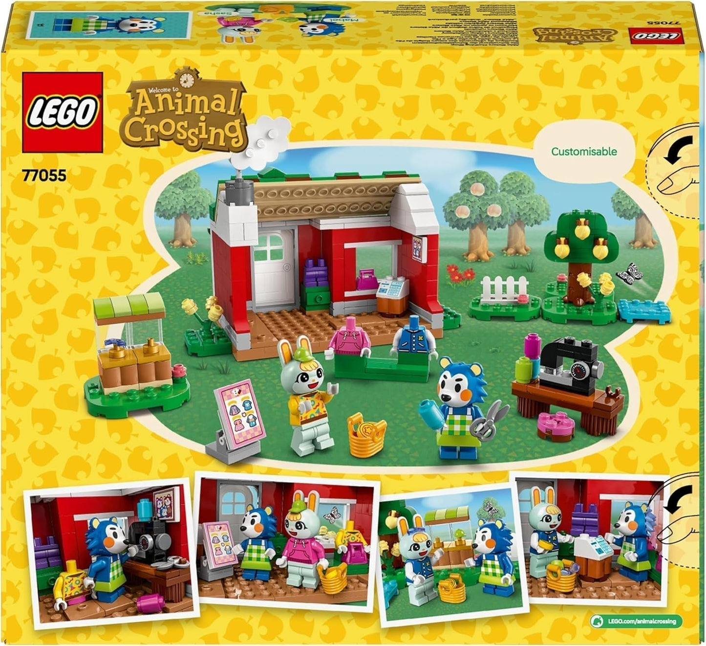 LEGO Animal Crossing Skräddarsystrar Kreativt rollspel Byggset, present till flickor, pojkar och tv-spelsfans i åldrarna 6+, äventyrslekset 77055 Byggset Besuche den LEGO-Store