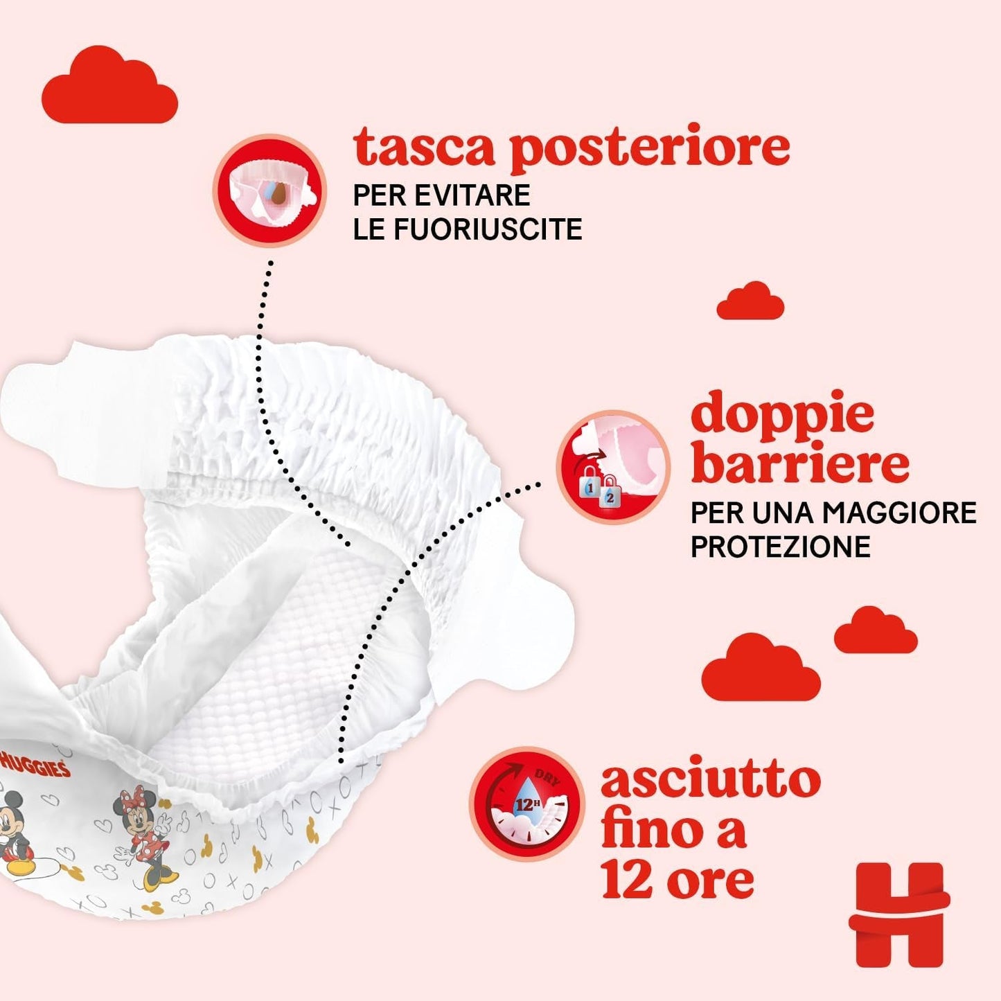 Huggies Ultra Comfort/Little Movers blöjor, storlek 3 (4-9 kg), Disney Design, Absorberande, Fullständigt skydd, 126 Count