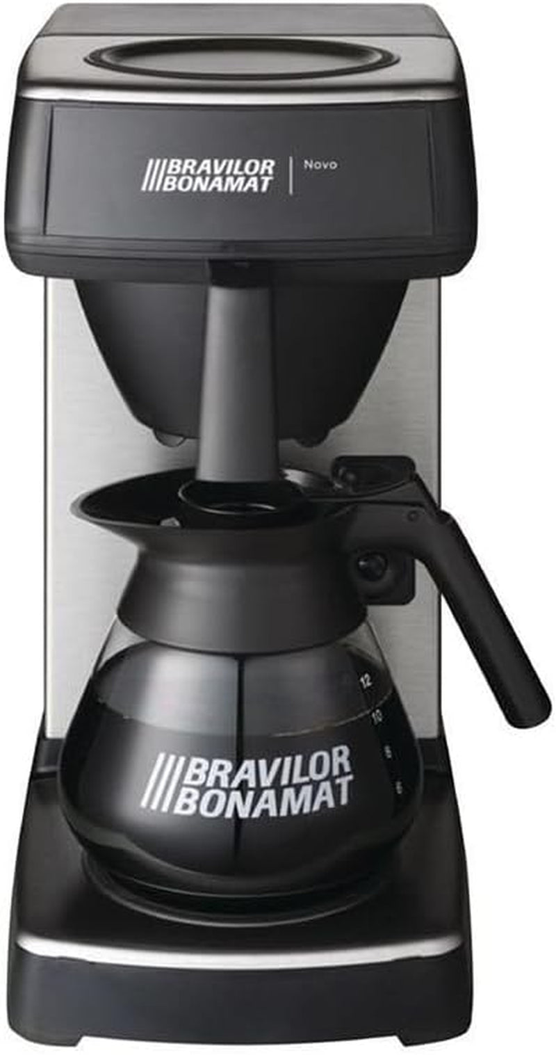 F454 Novo Espressomaskin, 1,5 L, Svart, 430 (H) x 205 (B) x 340 (D) mm