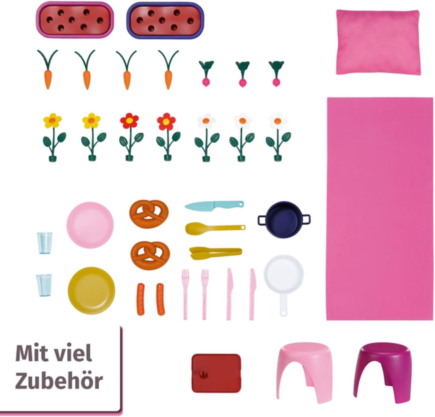 BABY born Dollhouse, Weekend House med ljus- och ljudfunktion, öppningsbara sidopaneler, diskho, grill och många tillbehör, 832752, Zapf Creation