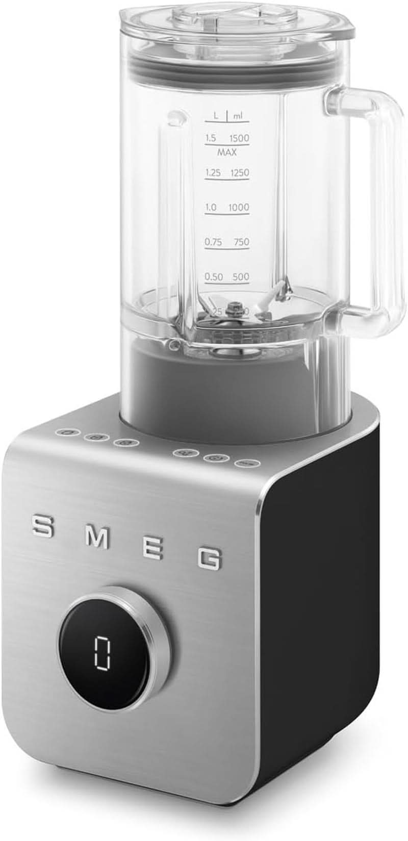 SMEG, Hochleistungsmixer BLC01BLMEU, 5 Voreingestellte Program, 9 Manualle Geschwindigkeitsstufen, Paus & Pulse-Funktion, Kunststoffgehäuse, Rutschfeste Basis, 1400 W, Schwarze Kitchen Naty Shop Schwarze Matte