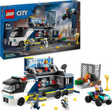 LEGO City polisbil med labb, fyrbäddspolisset och leksaksbil för barn, present till pojkar och flickor 7+, plus 5 minifigurer - 2 poliser, 1 forskare och 2 skurkar 60418 Byggset Beuche den LEGO-Store Single