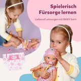 Baby Born Lena babydocka (Girl) - 36 cm - 7 funktioner inklusive tillbehör och madrass - Fungerar helt utan batterier - Passar små barn från 1 år