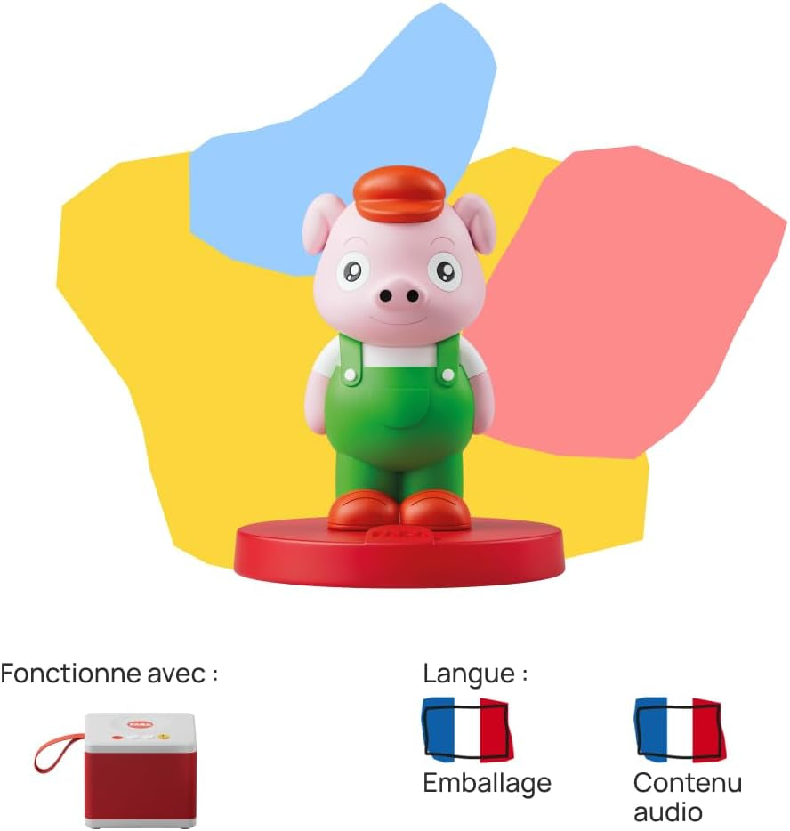 De tre små grisarna ljudfigur - berättelser med ljud - leksak, pedagogiskt innehåll, fransk version, barn i åldrarna 4 till 6 Bebe Toys Naty Shop