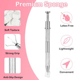 100Stks Latexfrei Nailart Schwämme, Ombre Nagelschwammpinsel, Nagelschwamm Mit Metallgreifer 100 Blatt Nailart-Mischpapier Austellungsbox, Maniküre Schwamm Applikator Für Farbverlauf Nailart