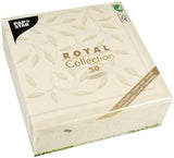 Papstar, 50 servetter "ROYAL Collection" 1/4-faldigt 40 Cm X 40 Cm champagne "New Mediterranean", #11651