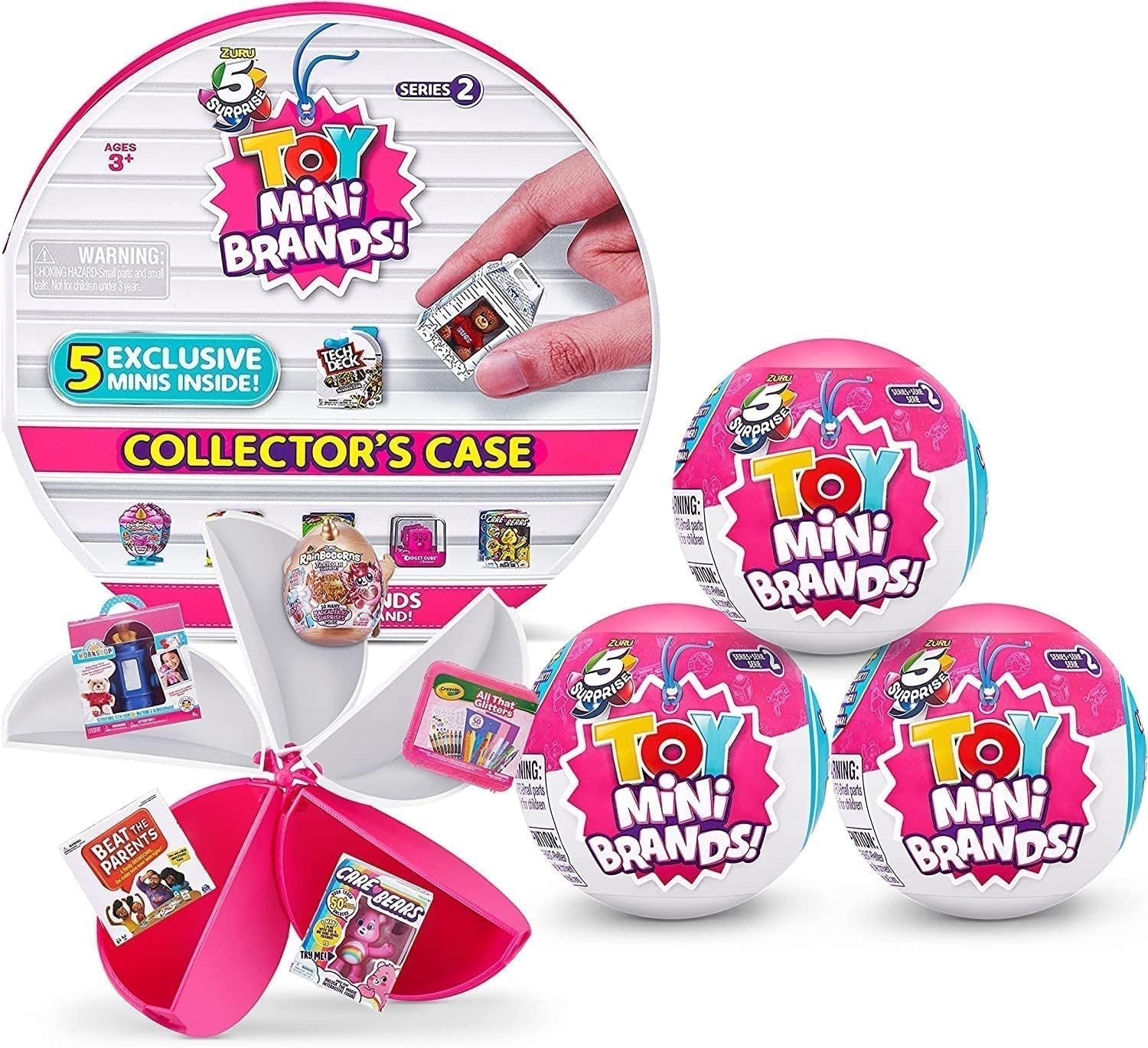 5 Surprise Toy Mini Brands Series 2 Collection Folder och 3 Surprise-kapslar från ZURU Actionfigurer Naty Shop Series 2