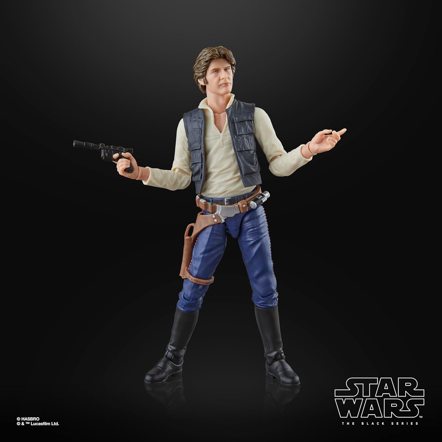 Star Wars The Black Series Han Solo, Star Wars: A Hope Premium Collectible Actionfigur (15cm) Actionfigurer Naty Shop