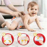 Pampers (gammal version), trosor, storlek 4, 9 kg-15 kg, trepack (1 x 88 blöjor)