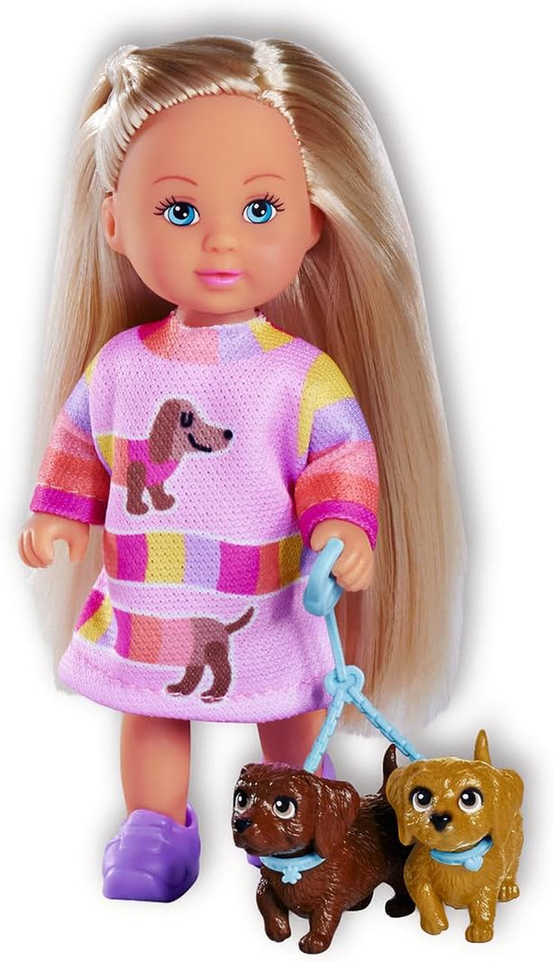 Simba Evi Love Dogs Två söta taxar i koppel Docka 12 cm Toy Doll Ålder 3+