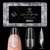 Modelones Nail Tips 510 Pieces - Heltäckande Nail Tips Set, Gel Tips Set, Pre-Polish PMMA Resin Nail Tips, Konstgjorda naglar för lim på Nail Art DIY, Short Squoval