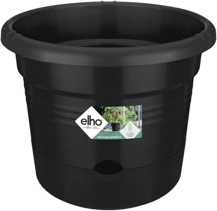 elho Green Basics Tomatkrukor 33 - Blomkrukor för utomhusodling och skörd - Ø 33,5 x H 26,0 cm - Svart/Vivid svart