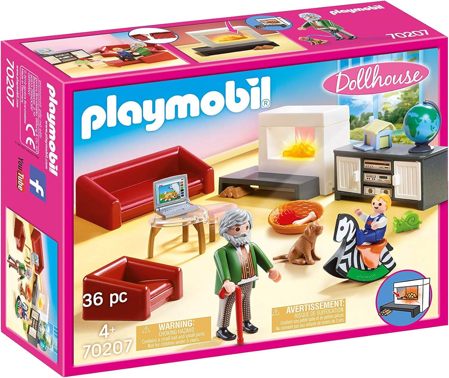 70205 My Big Dollhouse with Working Bell, Ages 4+ och 70207 Cozy Living Room with Light Effect Dollhouse, Ages 4+