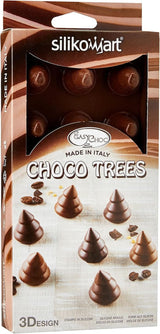 Silikomart 199384, 3D Chokladform Kök Flame Naty Shop Choco Trees