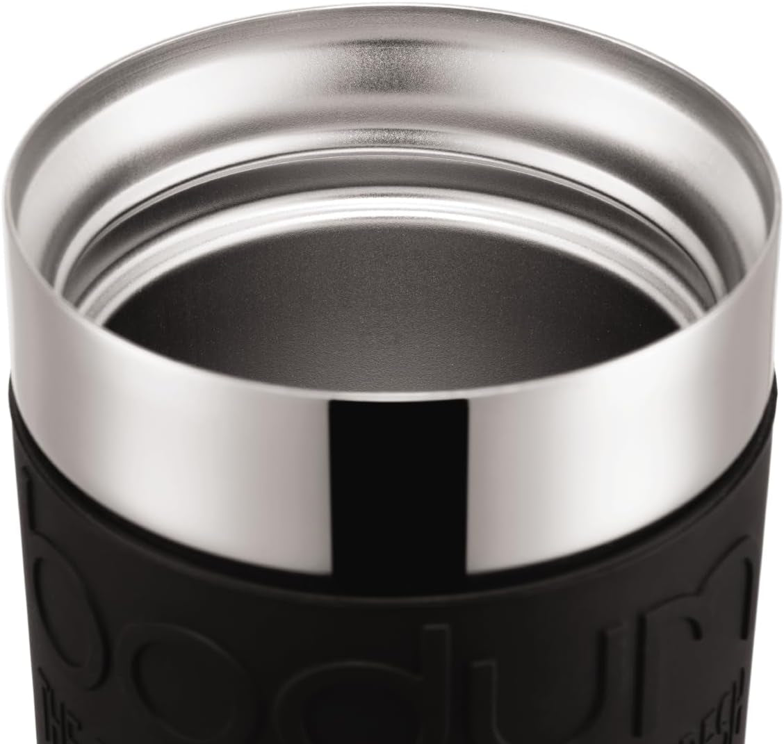 Bodum K11067-01 Resepress svart kaffebryggare i rostfritt stål med ersättningslock 350 ml