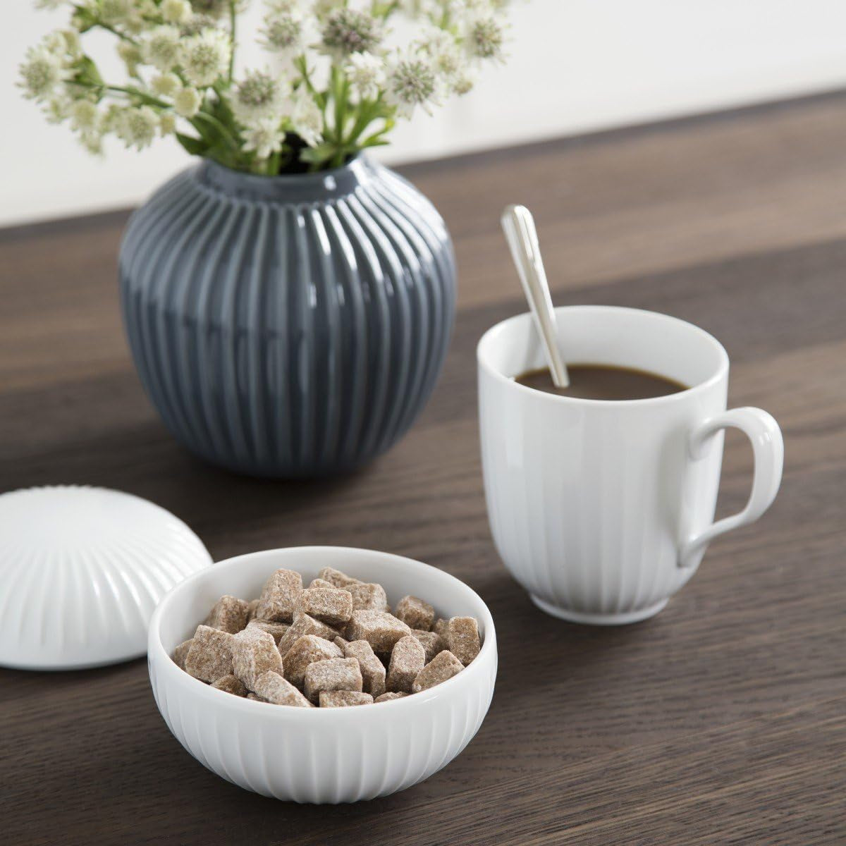 Kähler Bonbonniere Ø12 cm Hammershøi Dekoration Dansk design, vit Matförvaringslådor Naty Shop