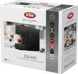 Espressomaskin med K-FEE SQUARE kapslar för kaffe, te och kakao | Kompakt espresso | Snabb uppvärmning | 0,8 l vattentank | 19 takter | Piano svart