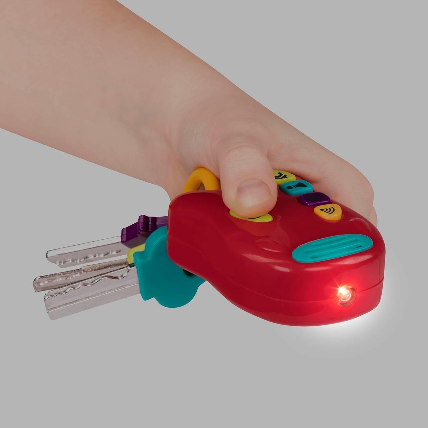 Battat leksaksnyckel babyleksak - Färgglad bilnyckelring med ljus och ljud för barn från 10 månader och uppåt Bebe Toys Naty Shop