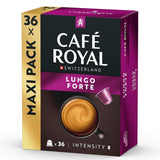 Café Royal Lungo Forte – Nespresso®-kompatibla kaffekapslar, 100 % Arabica, würzig, dunkle Röstung, Intensität 8/12, Rainforest Alliance, 36 kapslar