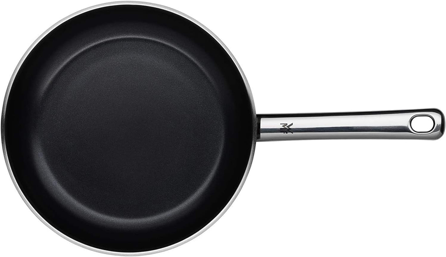 WMF Devil 2-delad pannsats, induktionspanna 24, 28 cm, Cromargan rostfritt stål, keramisk beläggning, ugnssäker grytor och stekpannor Naty Shop