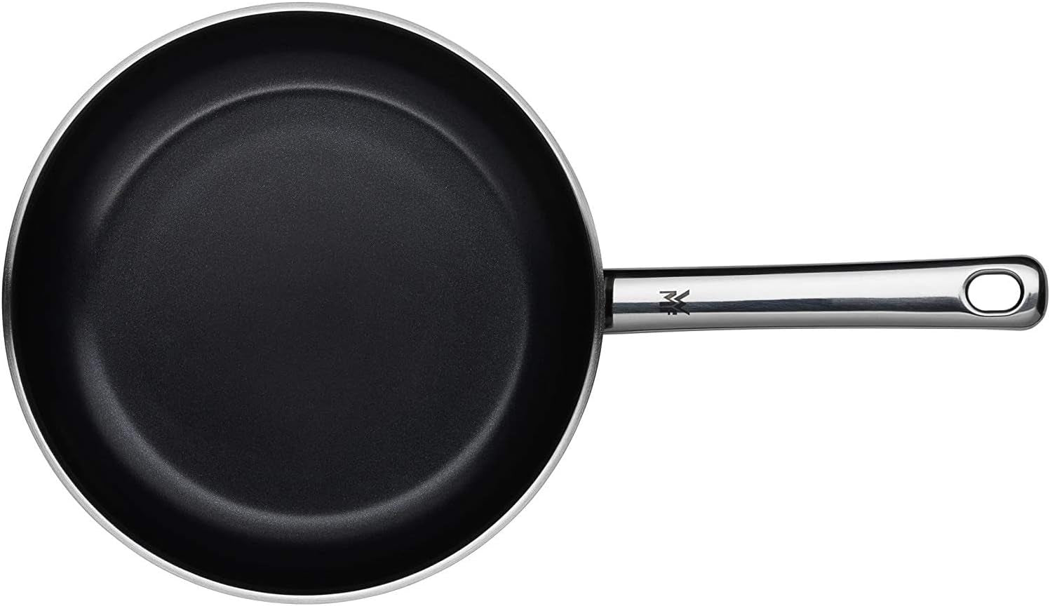 WMF Devil 2-delad pannsats, induktionspanna 24, 28 cm, Cromargan rostfritt stål, keramisk beläggning, ugnssäker grytor och stekpannor Naty Shop