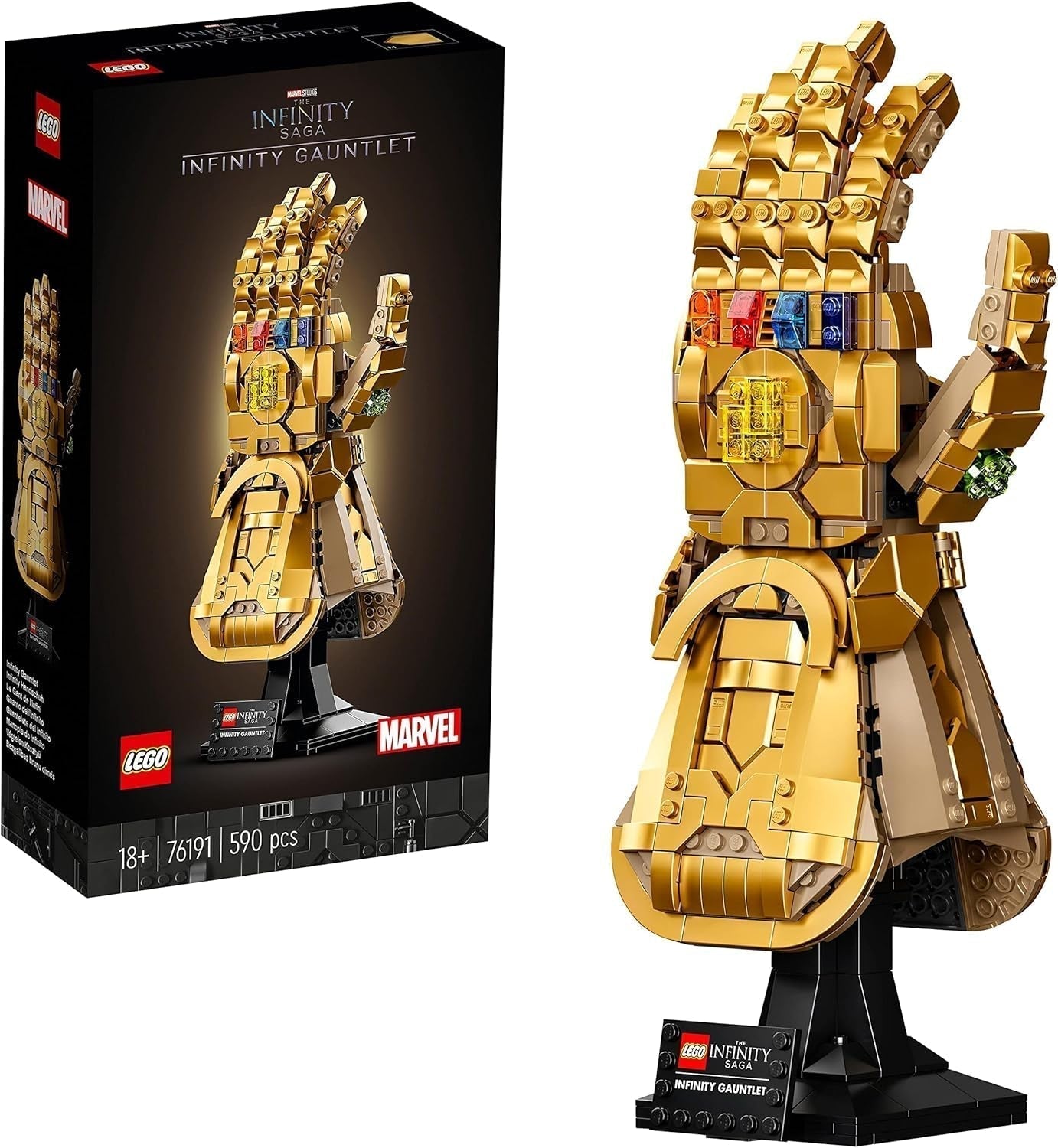LEGO 76191 Marvel Super Heroes Infinity Glove Avengers Thanos Glove Model Building Set för vuxna Fanartikel Present för män Kvinnor Henne Honom Byggset Besuche den LEGO-Store Singel