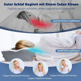 SAHEYER ortopedisk kudde nackstöd kudde huvudkudde, ergonomisk nackkudde sidosovskudde 60 X 40 X 13/11 cm memory foam kudde för sidosleeper, rygg och mage Cervikala ortopediska kuddar Naty Shop