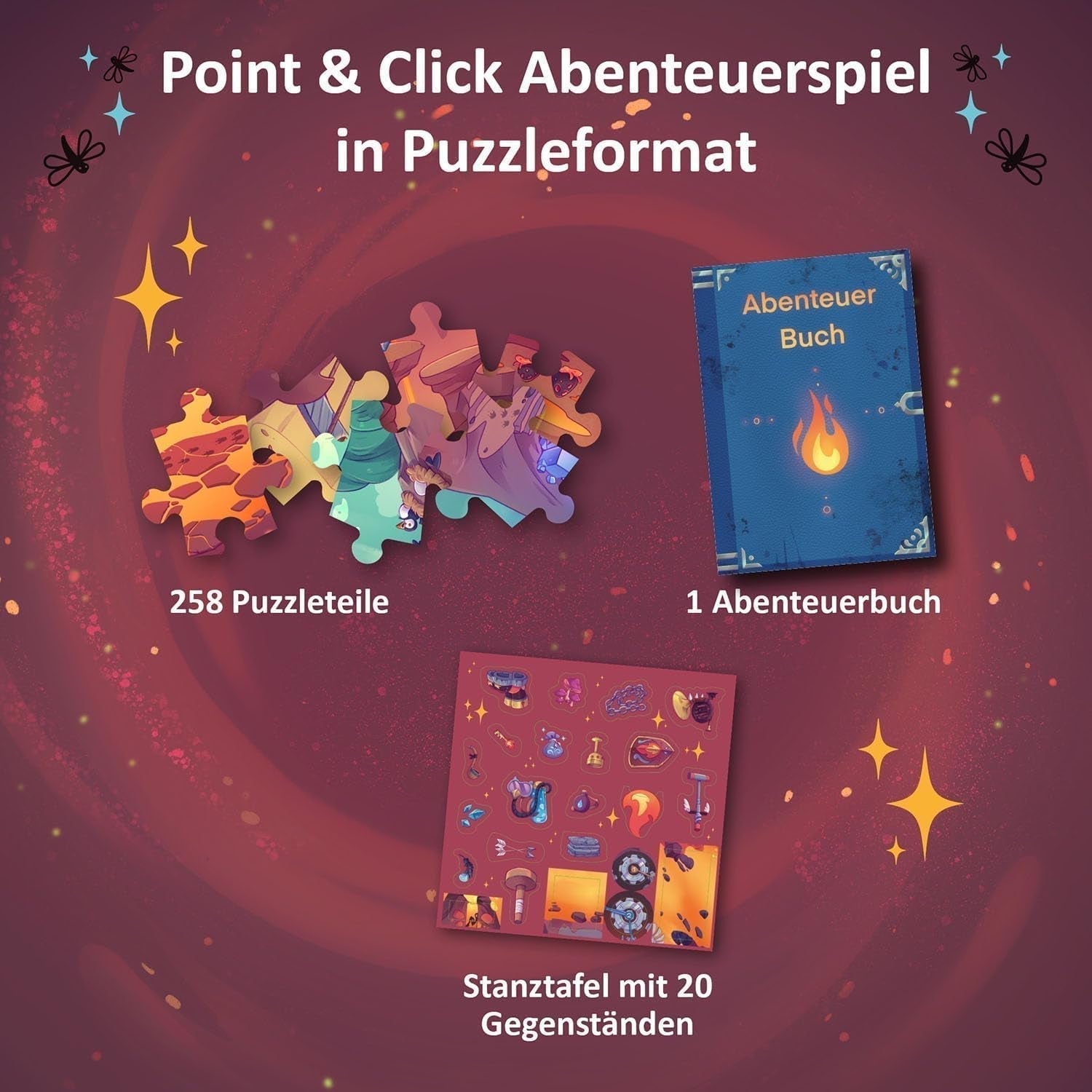 KOSMOS 684853 Den Tiefen Des Vulkans äventyrspussel, 258 bitar, interaktivt äventyrspussel för barn 8+, upptäck en äventyrshistoria med varje pusselbit Pussel Naty Shop