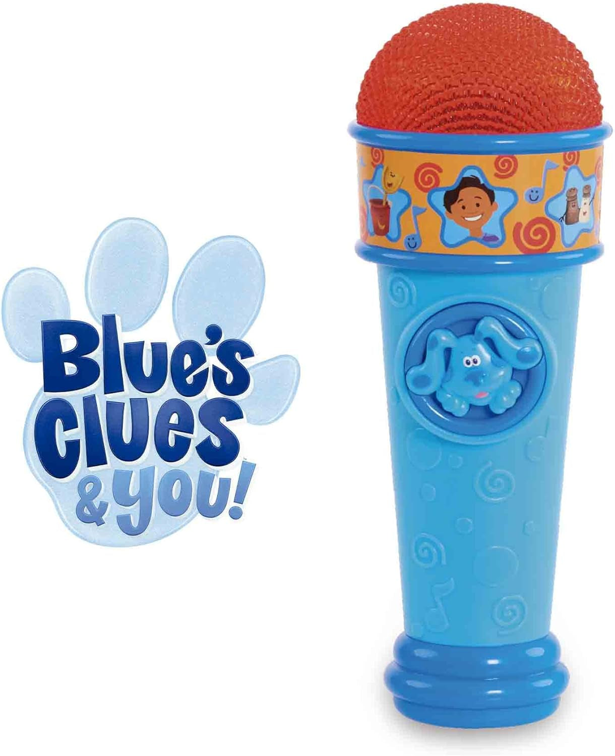 Blå och tips Blå mikrofon Blues ledtrådar Tecknad hundleksak för pojkar och flickor från 3 år och uppåt Flerfärgade babyleksaker Naty Shop